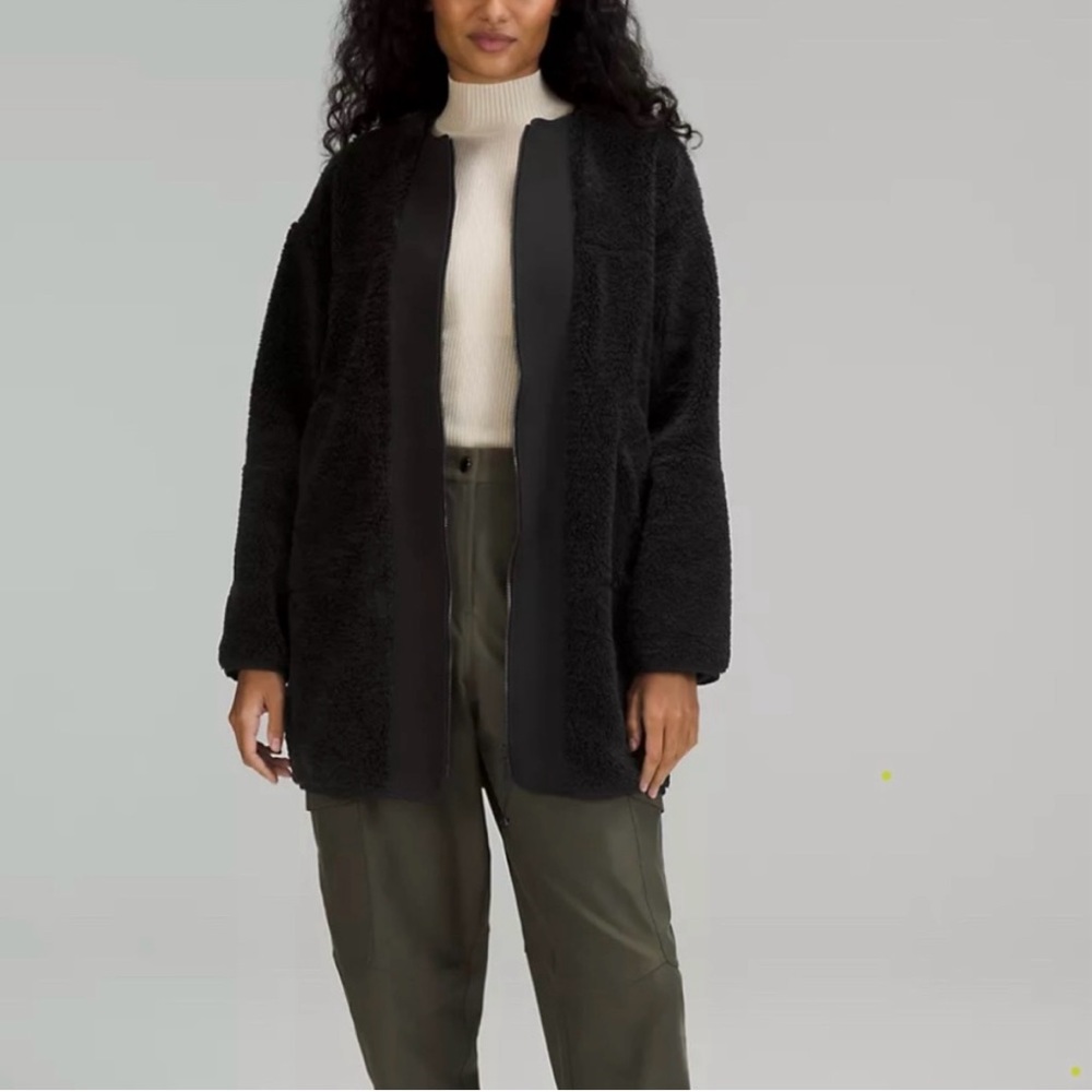 Lululemon Collarless Textured Fleece Full Zip